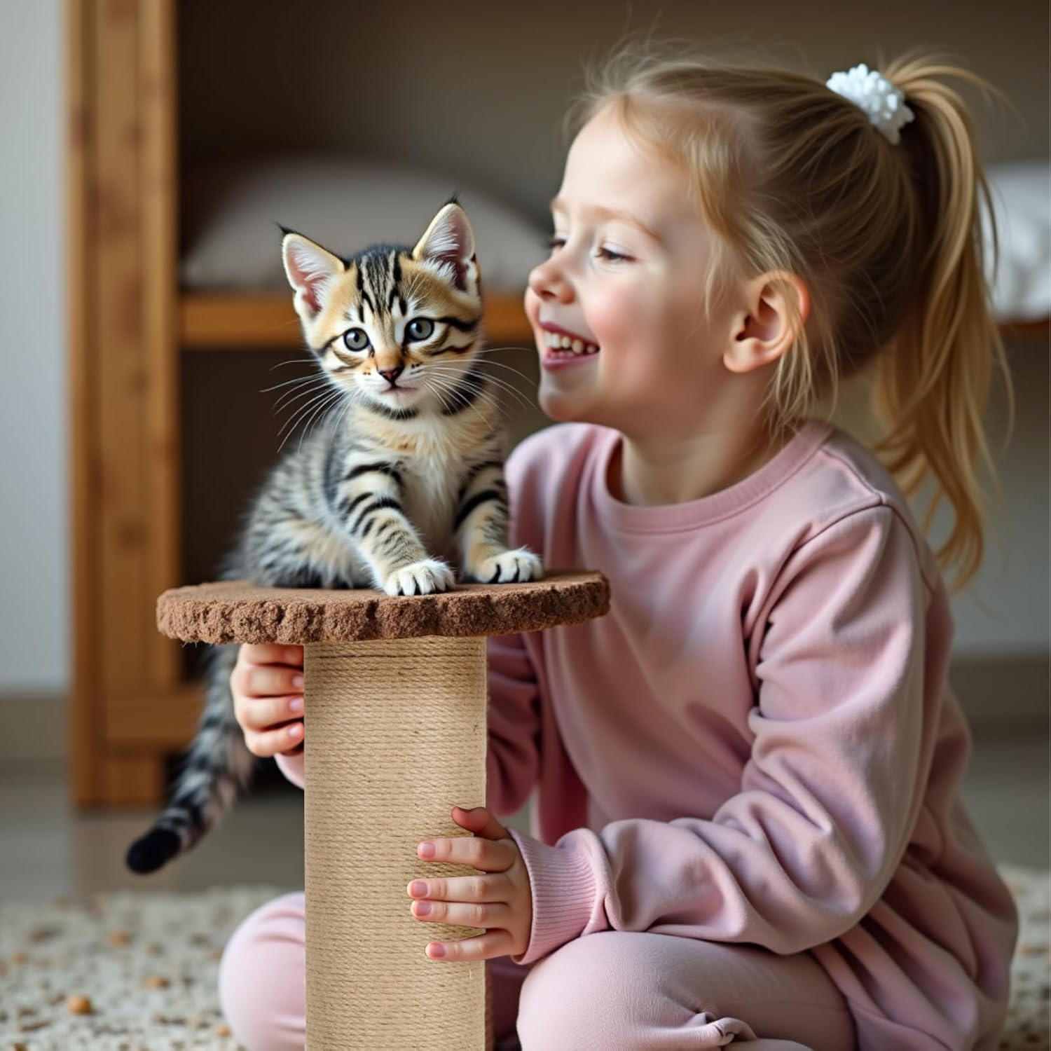 PowerKing Thick Natural Sisal Replacement Scratching Post,15.7" Length, 4.5" Thick, 2Pcs M8 Cat Scratch Post Refill Poles, Ideal for Refurbishment, Includes Screws, Natural