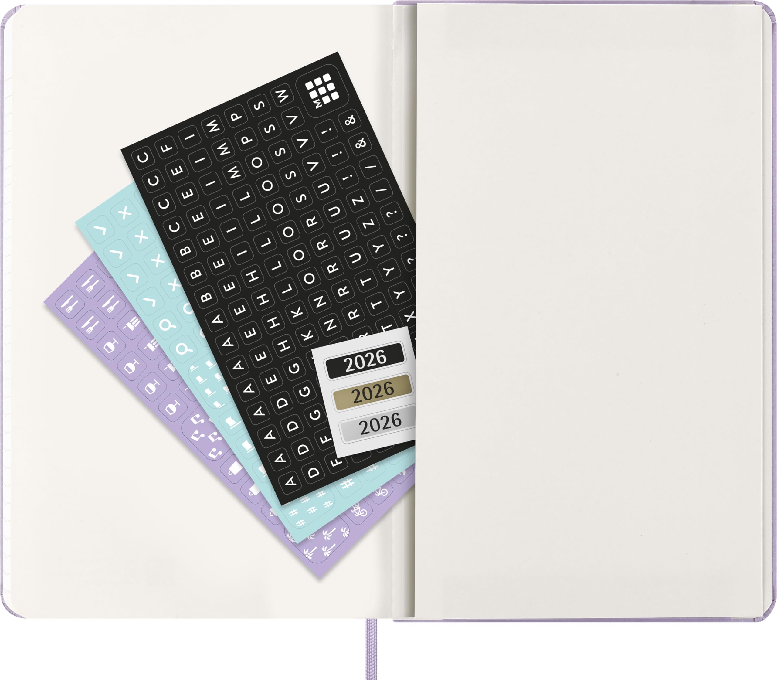 AGENDA DIARIA 2026 LARGUE LILA PASTEL TAPA DURA