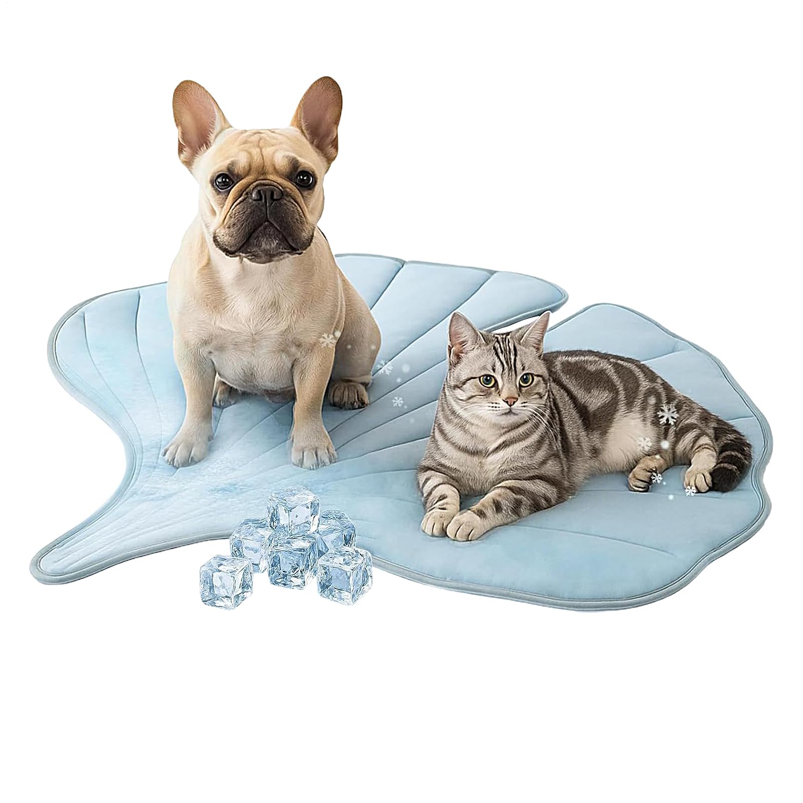 Colchoneta Refrescante para Gatos Manta Refrescante Antideslizante y | Manta Transpirable Portátil Cama Forma Planta Accesorios Mascotas Cachorros Viaje