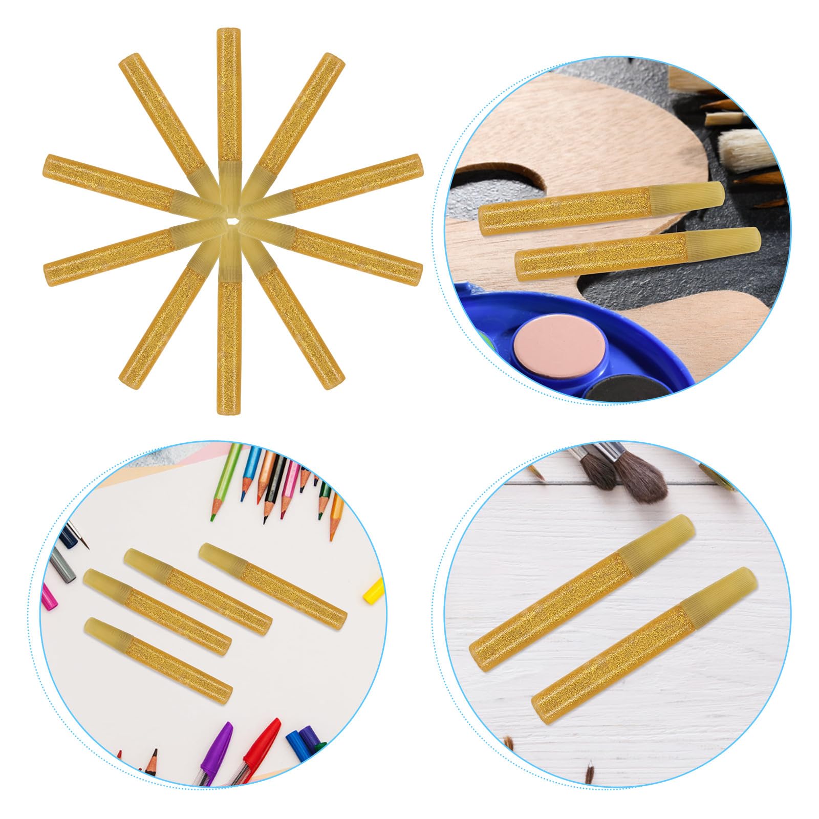 Goldene Glitzerklebestifte für Kinder 50 Stück Feine Verarbeitung und Sanfte Anwendung zum Zeichnen und Basteln mit Glitzerndem Kleber