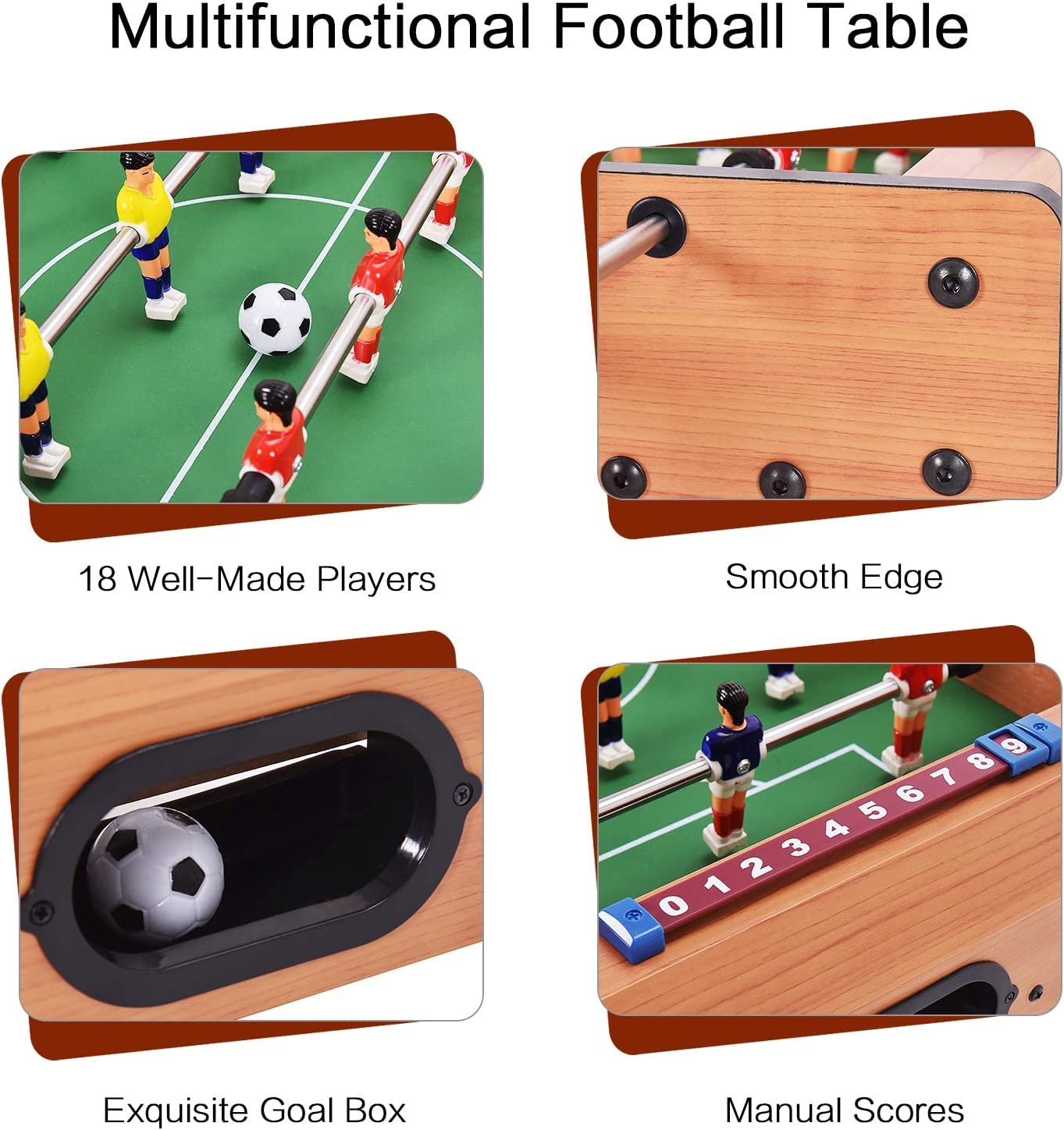 Amazon.co.jp: BUSHLY 27インチ テーブルサッカーテーブル ポータブル