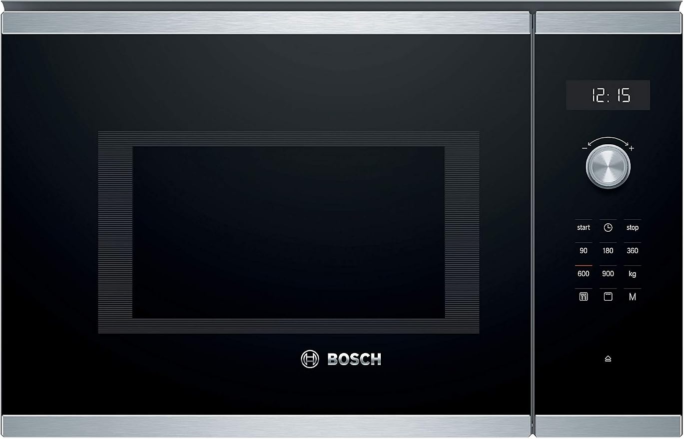 Bosch BEL554MS0 - Microondas integrable Serie 6, 25L, 900W, 1200W, Color  negro con acero inoxidable : 283.14: Amazon.es: Hogar y cocina