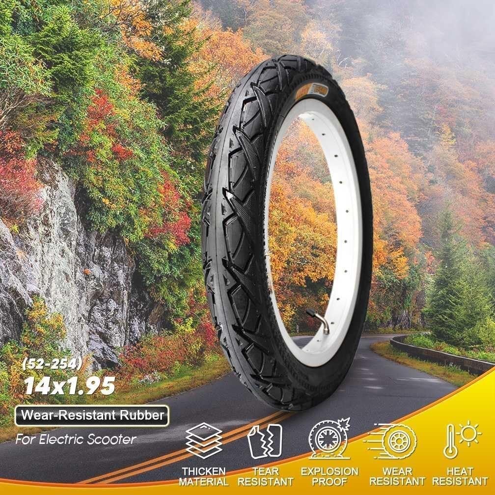 14x1.95 Opona Odporna na Przebicia dla E-Bike z Wewnętrznym Rurką, Grubą Warstwą Gumy, Wysoka Nośność, Kompatybilna z Większością Rowerów Elektrycznych
