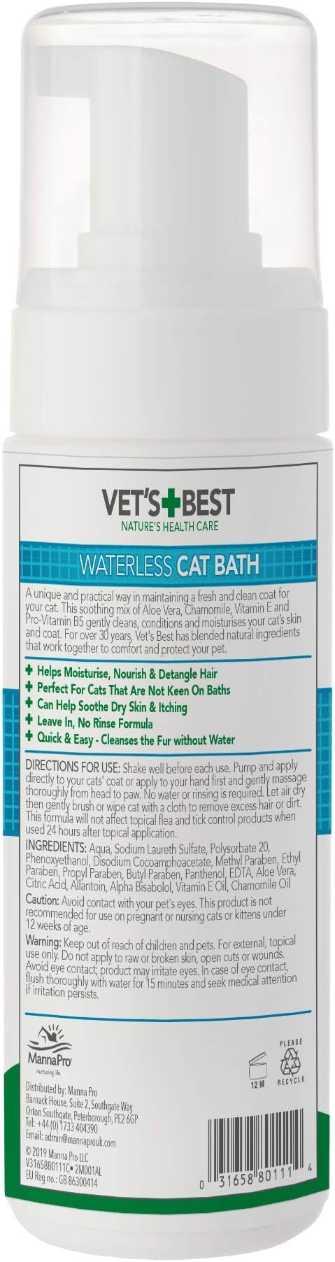 no rinse cat shampoo