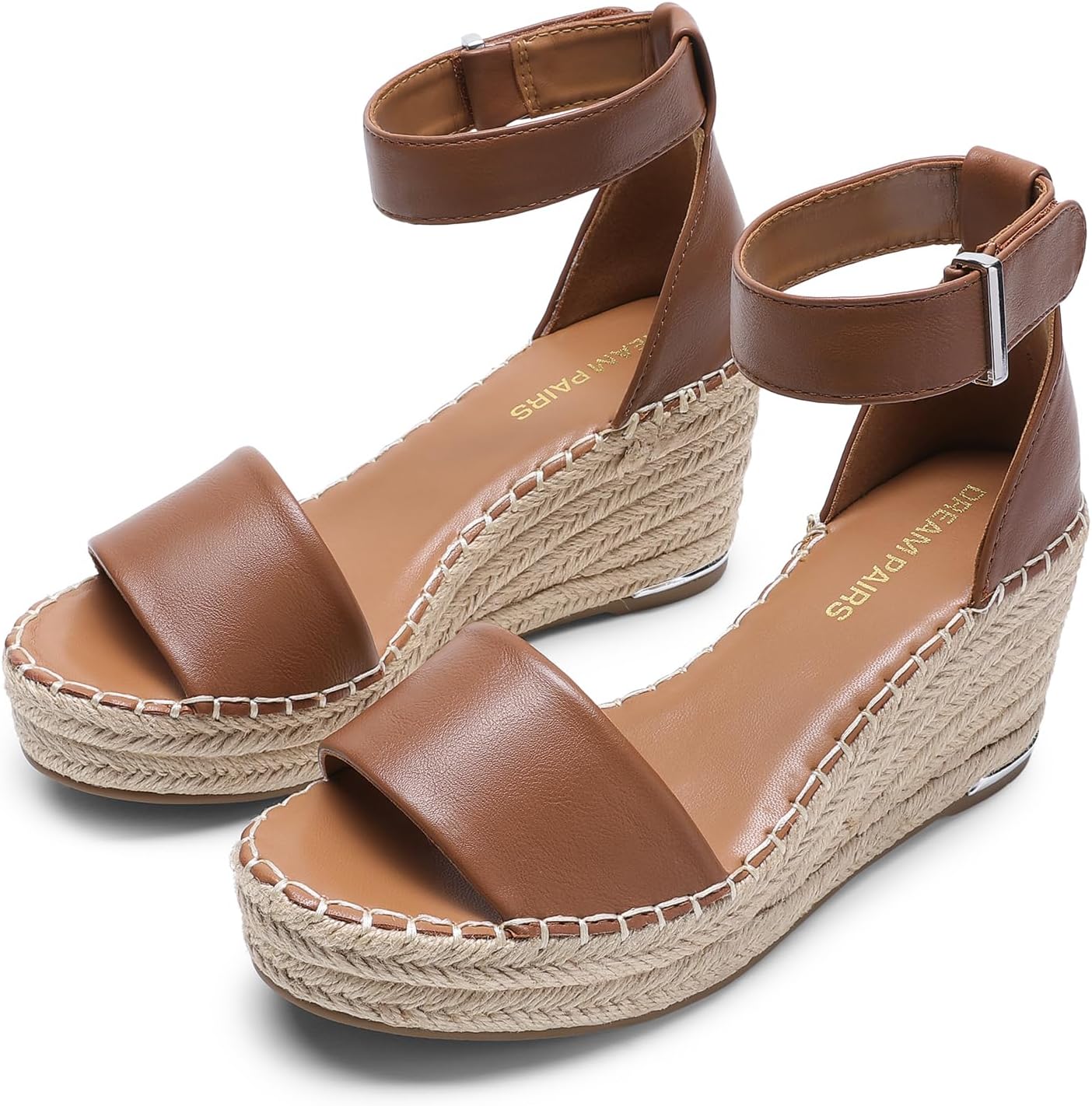 DREAM PAIRS Women's Wedge Sandals Open Toe Espadrilles Sandals Comfortable Dressy Ankle Strap Platform Sandals Suitable for Work Beach Summer Shoes - Image 4
