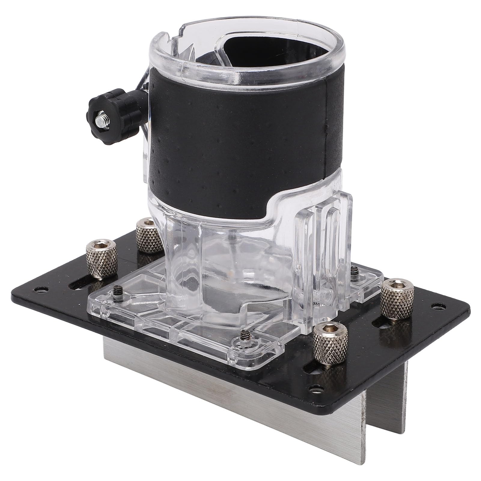 Soporte para máquina de ranurado y rebajado de madera 2 en 1, localizador ajustable para enrutador con conjunto de abrazaderas rectas y semipasantes para un trabajo preciso en