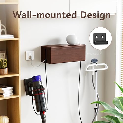 Miniatura 5 de Caja grande de gestión de cables, elegante organizador de cables, corrector de cables y caja de gestión de cables, caja de gestión de cables con