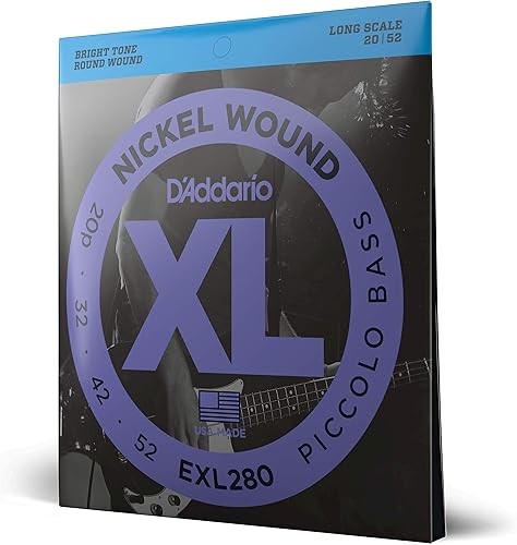 Miniatura 48 de Cuerdas para guitarra, bajo, de la marca D'Addario, blanco negro rojo azul