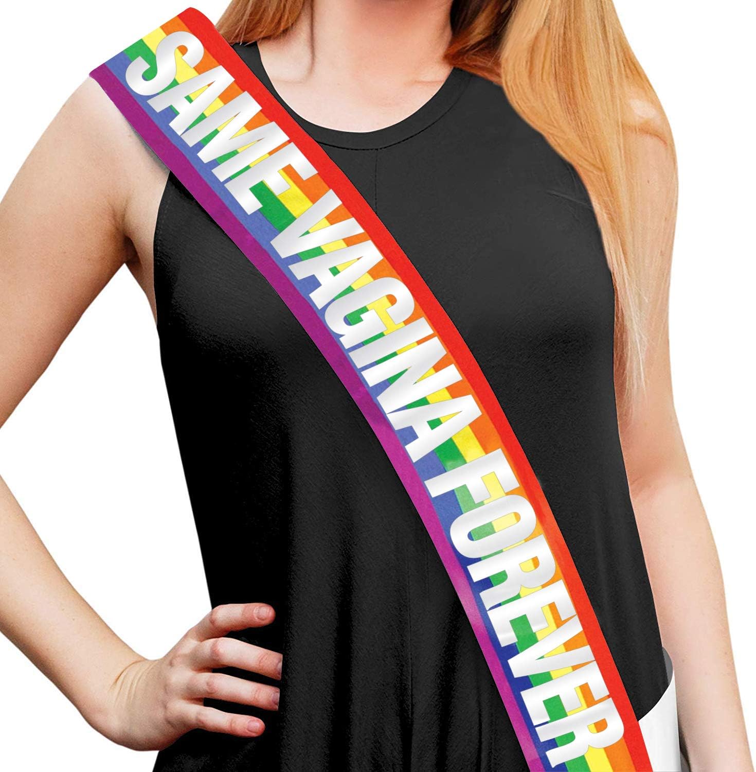 Lesbian Bachelorette Party Rainbow Sash – Lgbtq Sash for Bride – Pride – Gay Wedding - Bachelorette Party Sash for Her - Party Decorations, Supplies and Gifts