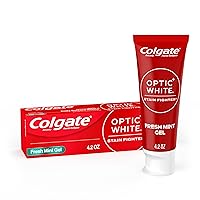 Vista 12 de Colgate Optic White Stain Fighter - Pasta dental blanqueadora de dientes, pasta dental con flúor anticaries para blanquear los dientes, ayuda a