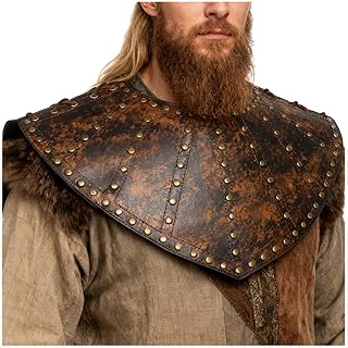 Viking Leather Chest Armor Medieval Breastplate Ren Faire Collar Armor LARP Cosplay Warrior Costume