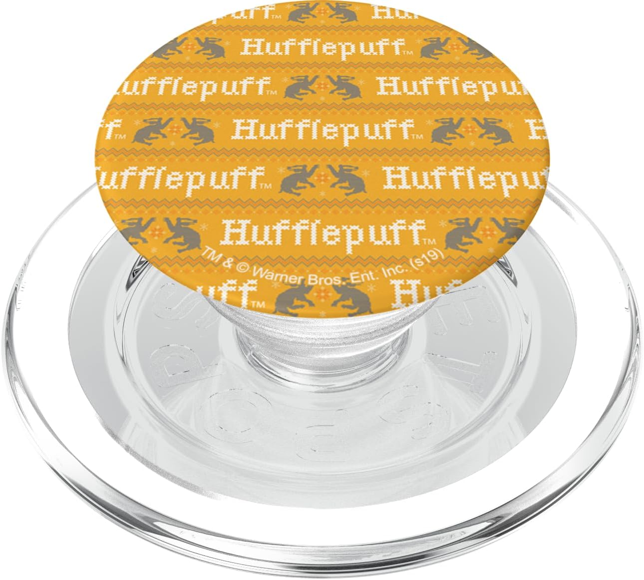 Harry Potter Hufflepuff Sweater with Words Pattern PopSockets MagSafe PopGrip for iPhone