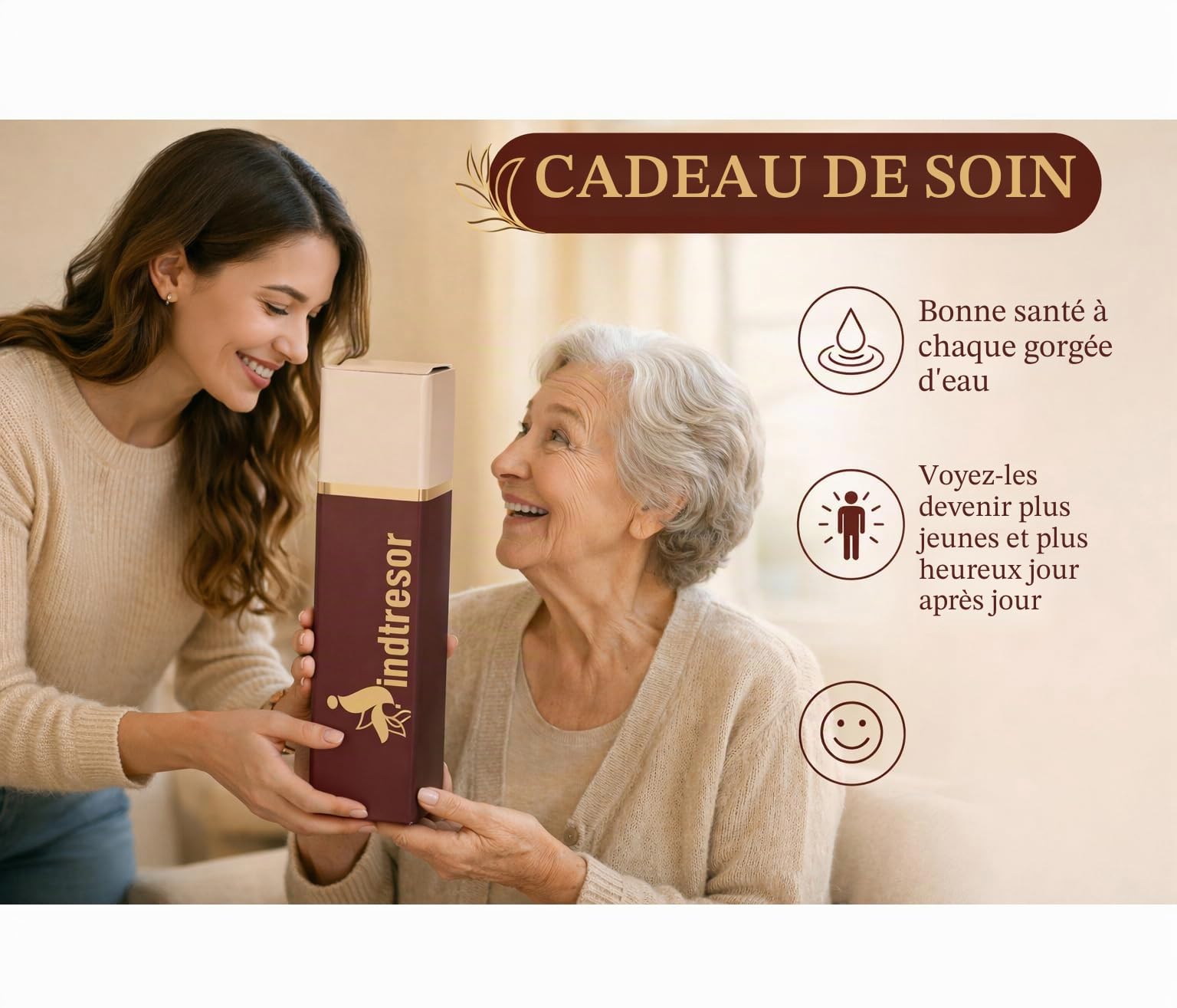 Bouteille d'eau en cuivre pur Fabriquée à la main - Bienfaits ayurvédiques pour la santé - 33 OZ Facile à transporter pour le sport, l'école - Finition mate noir de jais en émail vintage.