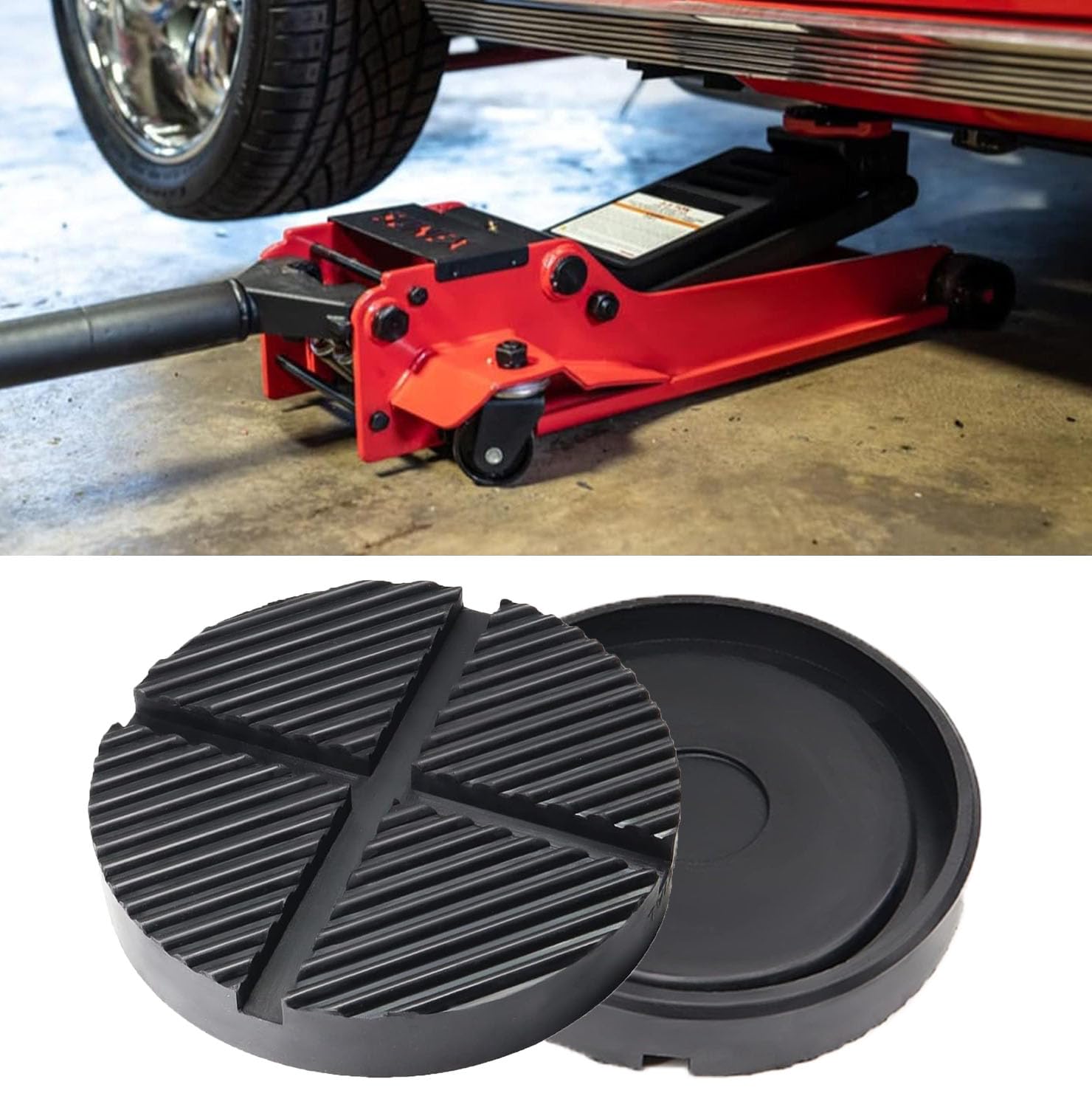 Cuscinetti Gomma Per Martinetto - 2 Pezzi, Protezione Sollevamento Auto, Antiscivolo