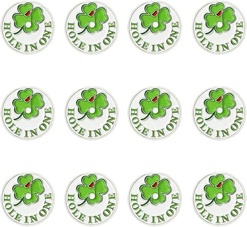 Marcadores de pelotas de golf con patrones variados, paquete de 12 regalos de golf, clips para gorras de golf y herramientas de reparación de divot,