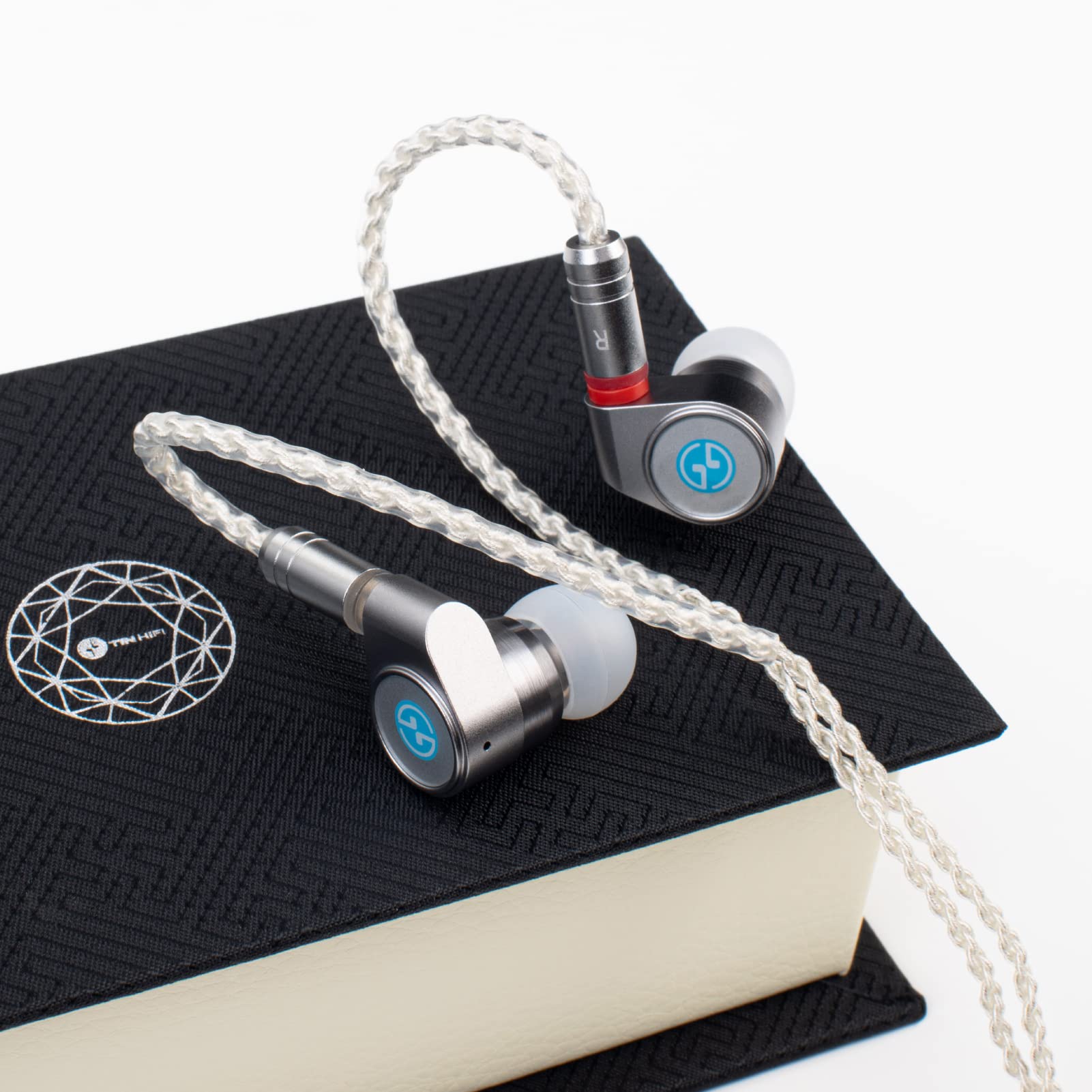 TINHIFI T2 DLC Single Dynamic Driver IEM Wired Earrings, DLC Diaphragm Metal In-Ear HiFi Cuffie con cavo rimovibile a 2 pin, suono chiaro, auricolari audiofili per musica e giochi