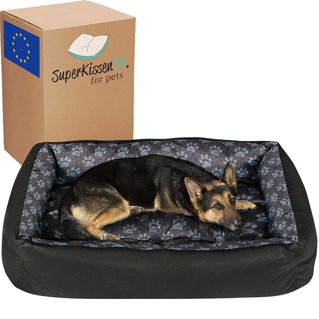 SuperKissen24. - Cama Perro para Perros y Gato - Impermeable - Grande y Mediano Perros - Patas y Lino XL