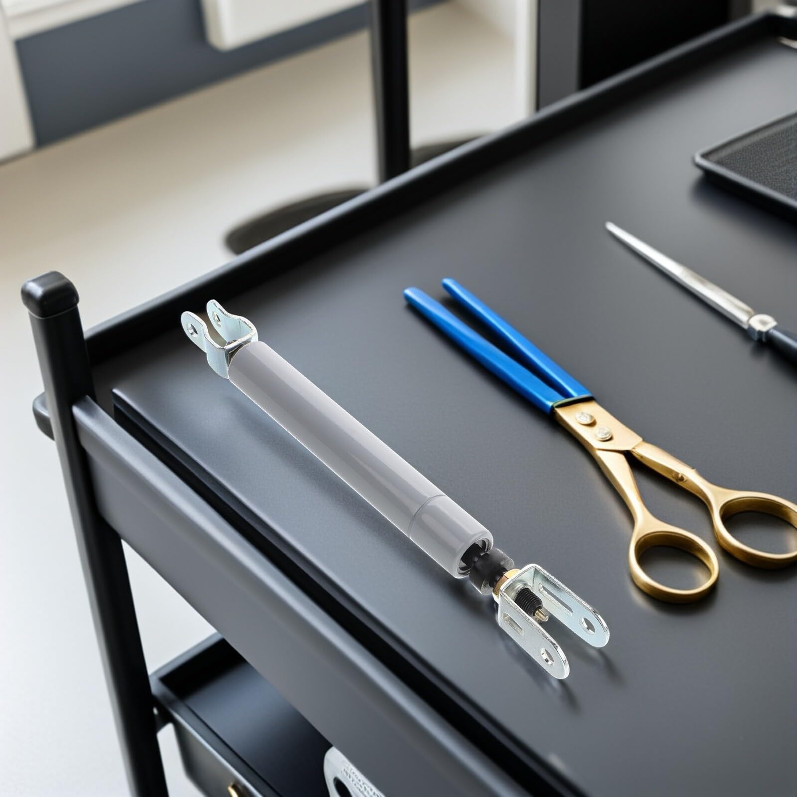 2 Stück Hydraulische Stuhlstangen aus Eisen für Friseurstuhl Ersatzteile mit Stabiler Konstruktion und Einfacher Winkelverstellung für Schönheitssalon und Friseure
