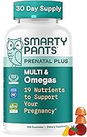 Vista 16 de SmartyPants Vitaminas prenatales para mujeres, gomitas multivitamínicas: aceite de pescado Omega 3 (EPA/DHA), biotina, metilfolato, vitamina D3, C