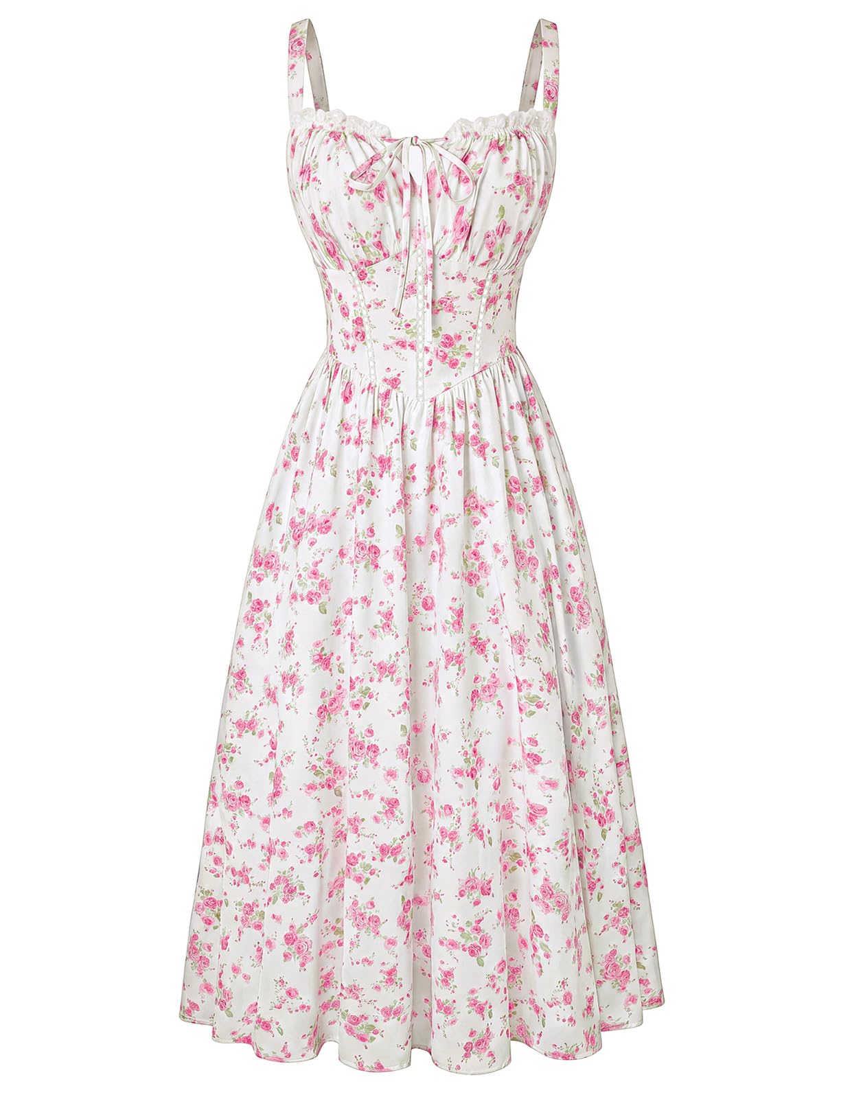 Scarlet Darkness Women 2026 Floral Corset Dress Summer Milkmaid Sundress