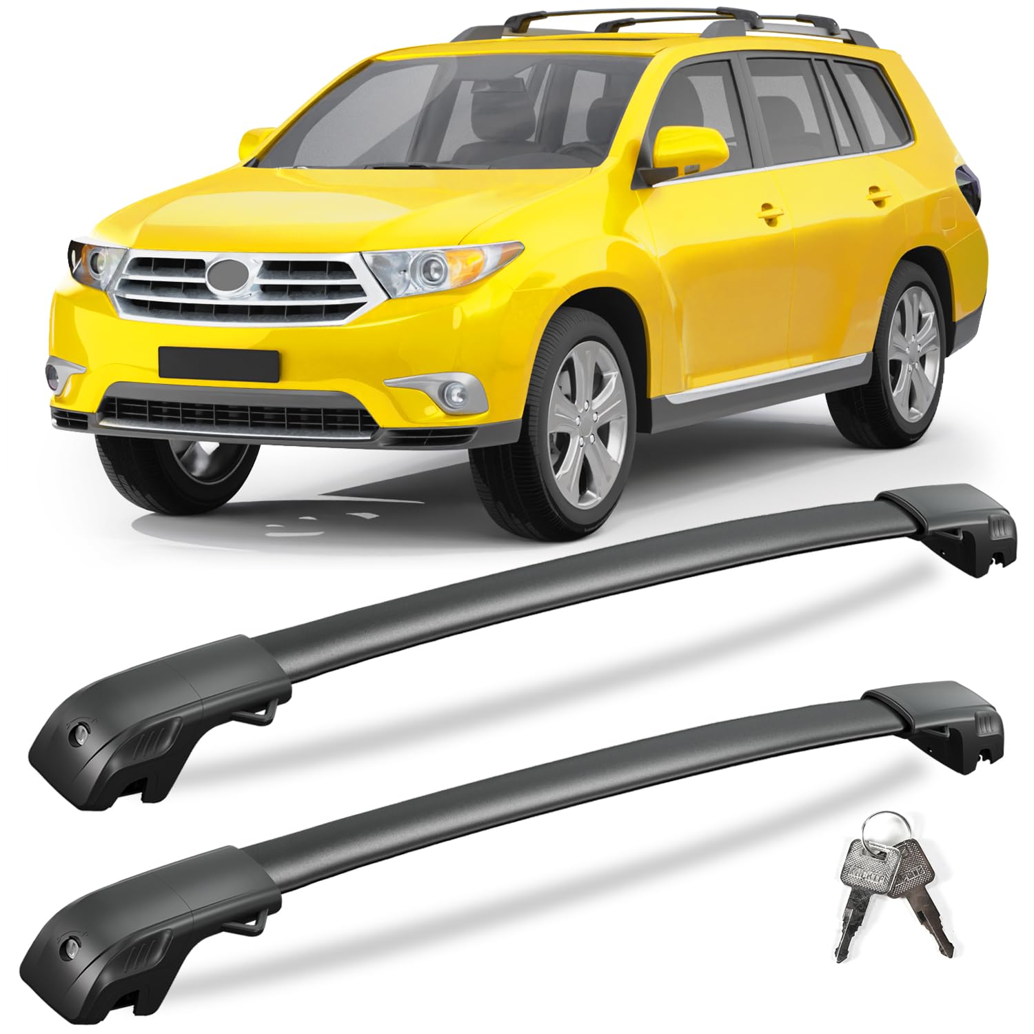 KINGGERI 300lbs Roof Rack Cross Bars for Toyota Highlander 2008-2013
