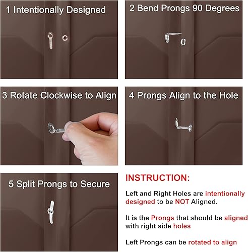 Miniatura 4 de Youngever Paquete de 6 carpetas de plástico resistente con dos bolsillos con 3 puntas, cierre de puntas de metal, carpeta de plástico resistente con