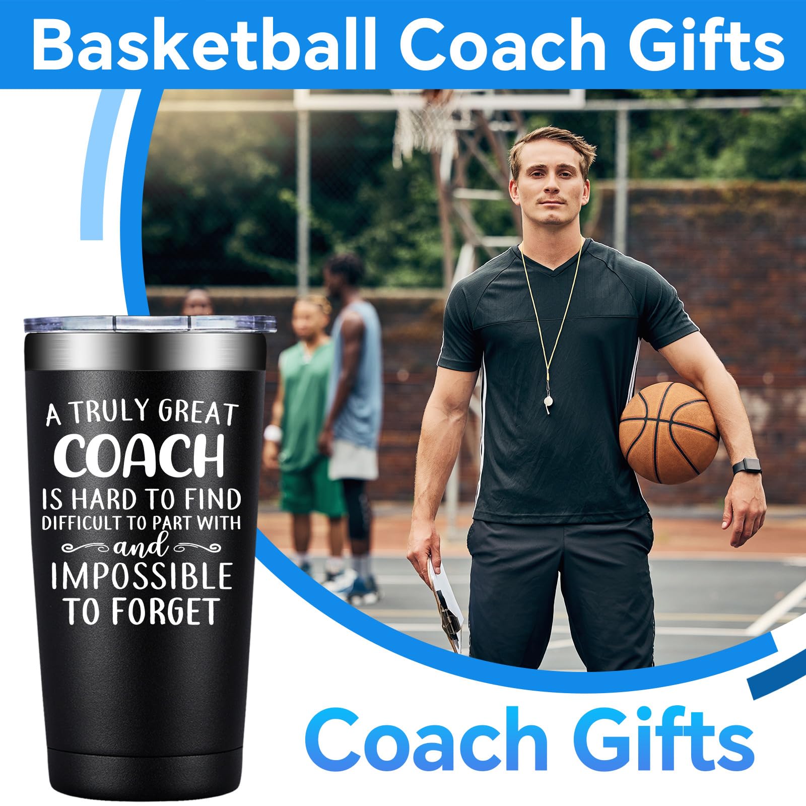Coach Gifts for Men - Football, Soccer Coach Gifts - Cheer Coaches Gift - Basketball, Swim Coaches Appreciation Gift - Tumbler 20oz