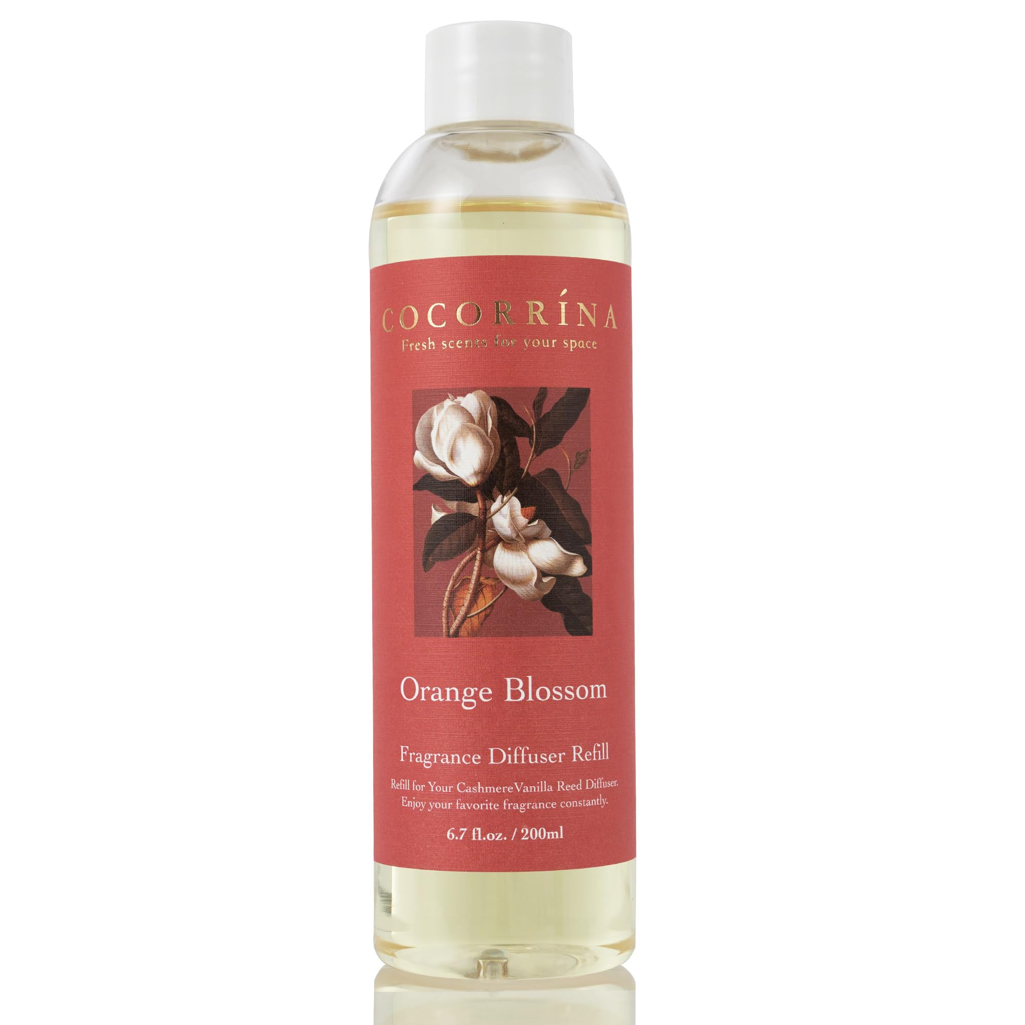 COCORRÍNA Reed Diffuser Refill - Orange Blossom 6.7 oz. Scented Oil Refill for Reed Diffuser Home Fragrance for Bedroom, Bathroom Office Home Decor