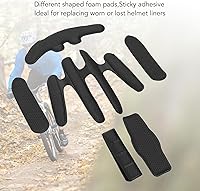 Vista 8 de Kit de acolchado para casco, juego de almohadillas de espuma universales para bicicleta, almohadillas de espuma de repuesto para bicicleta