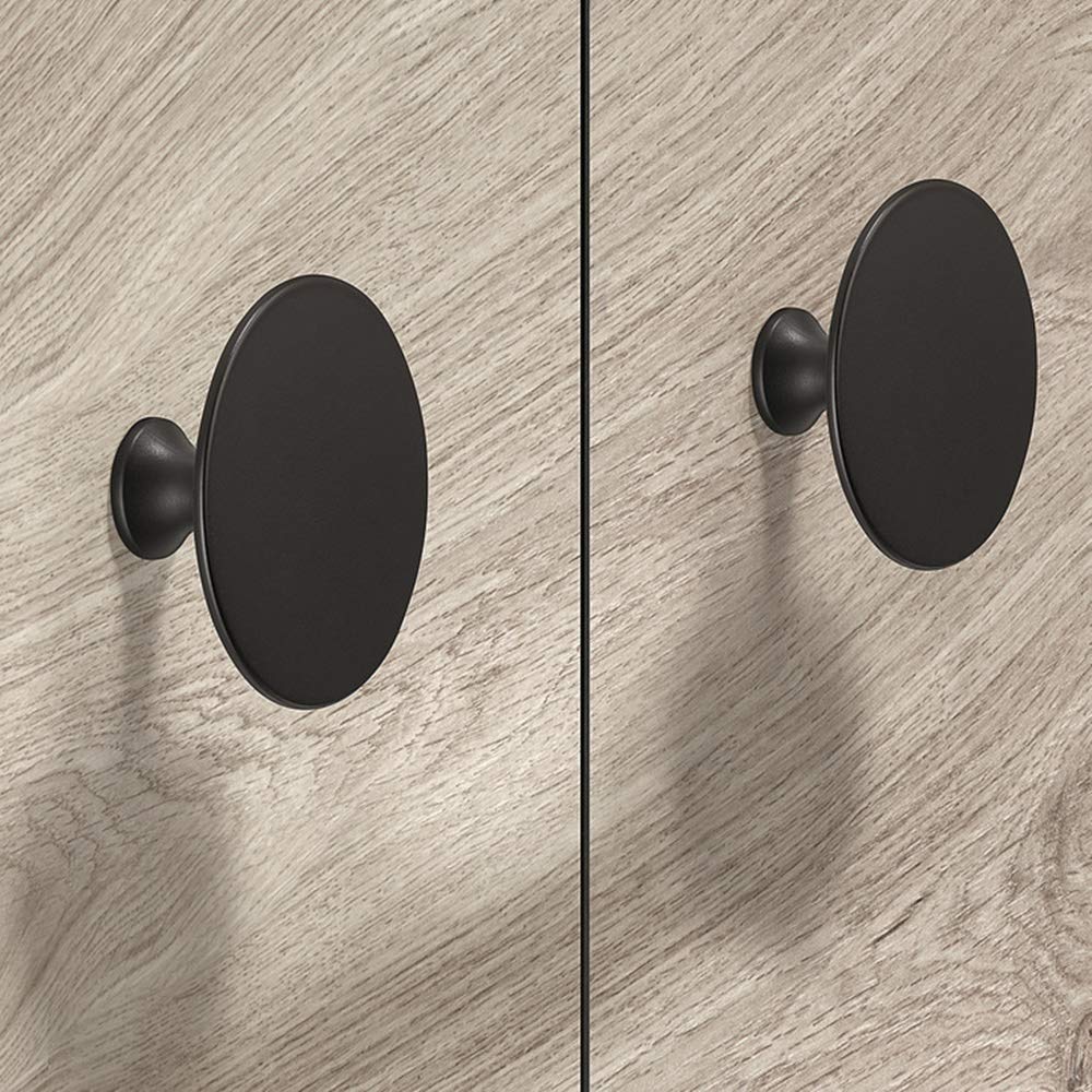 Gedotec Tirador para muebles de latón, estilo vintage, para cajones, H1960, diámetro de 60 mm, redondo, 10 unidades, diseño rústico, con tornillos