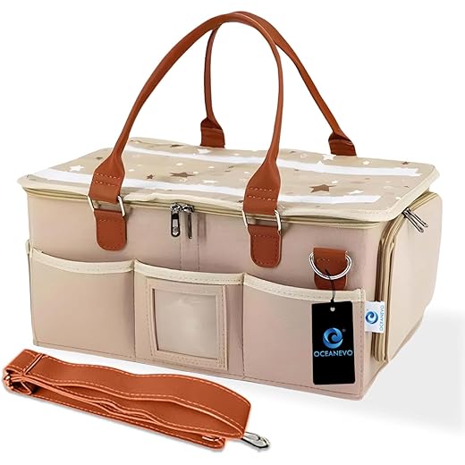 OCEANEVO Felt Diaper Caddy Organizer Bag 19 cm