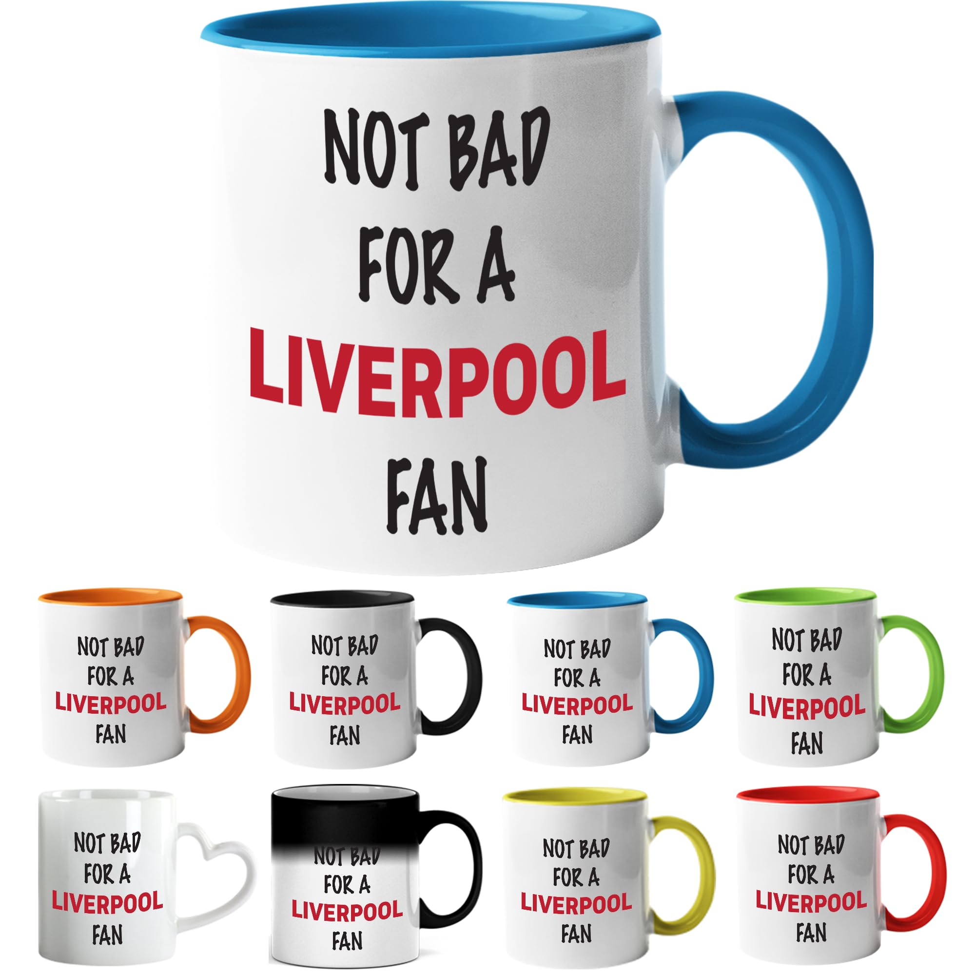 Liverpool Football Fan Mug – Funny Gift for Men, Boys & Fathers | 11oz Ceramic Coffee & Tea Cup for Birthday, Xmas & Father’s Day Gift Idea (Sky Blue).
