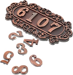 DOITOOL 1 Set House Address Plaque Decorative License Plate Front Door Signs Plastic Mailboxes Address Sign Door Room Plate Address Signs for Houses Relief Doorplate 3D House Number Abs 3D