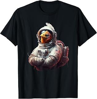Chicken Cool Astronaut space T-Shirt
