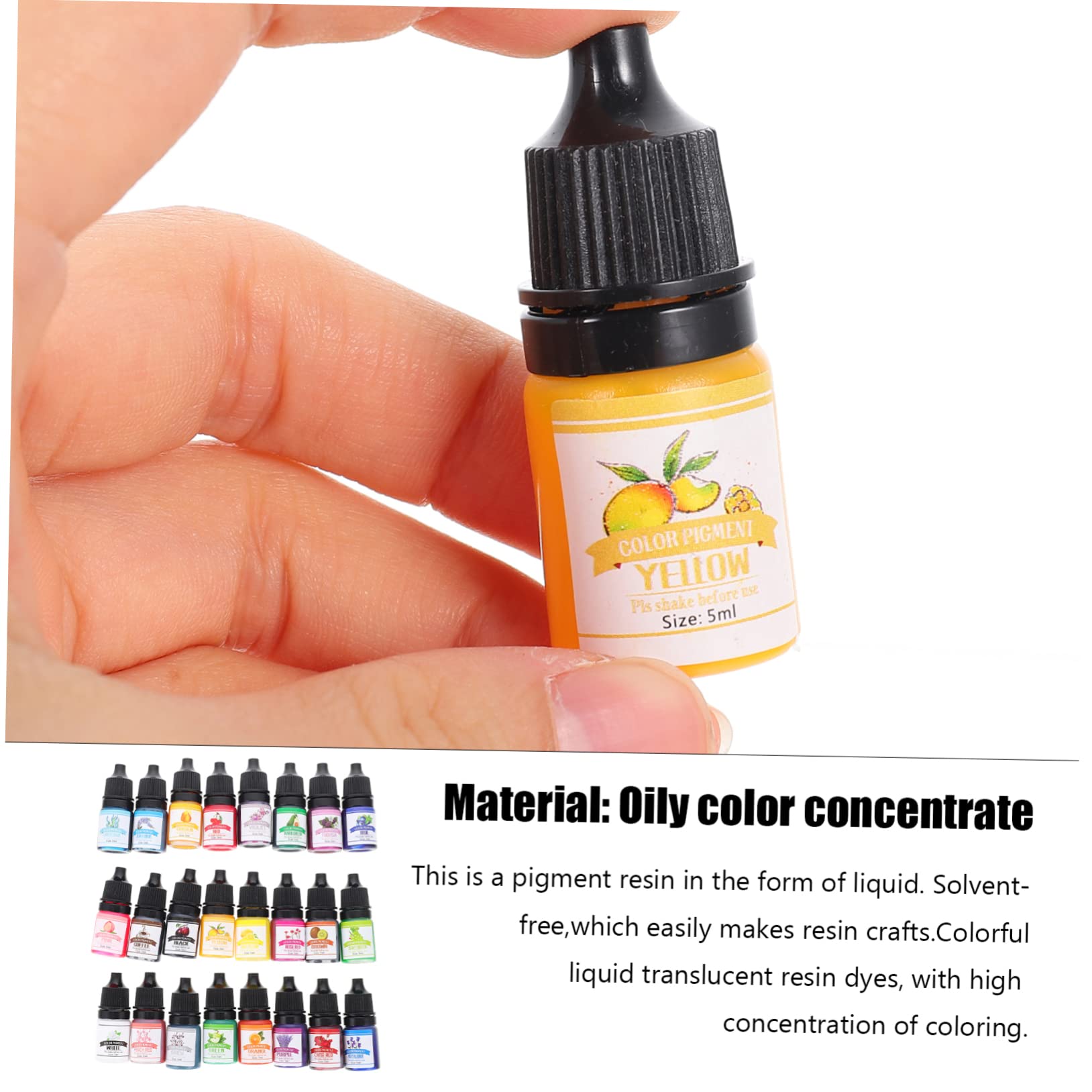 Housoutil Colores Pigmento de Resina Epoxi Colorantes Líquidos para Resina UV DIY Manualidades Material de Teñido para Proyectos de Epoxi
