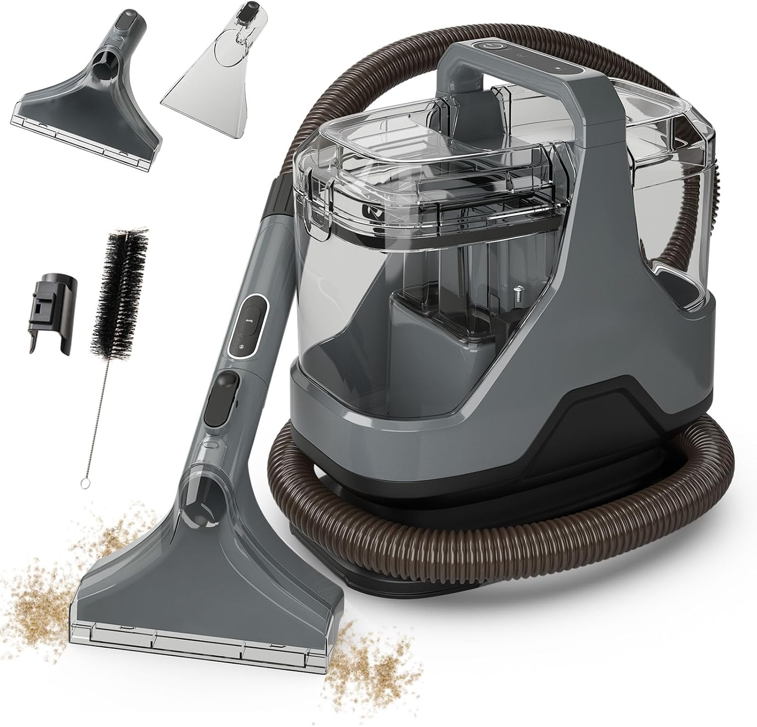 SIMOE Portable Carpet & Upholstery Cleaner, 15Kpa Portable Spot and Stain Cleaner, with Versatile Attachments, Deep Stain Cleaning for Couch, Stairs, Car and Pet Messes