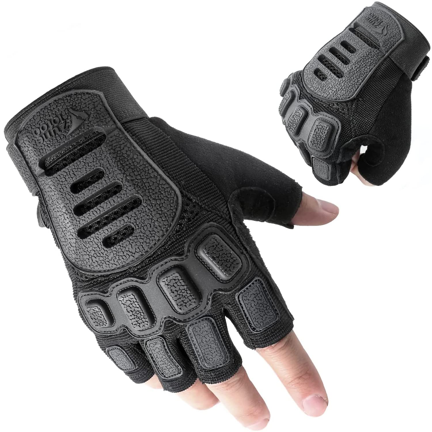 ZUNE LOTOO Fingerless Tactical Gloves for Men, Half Finger