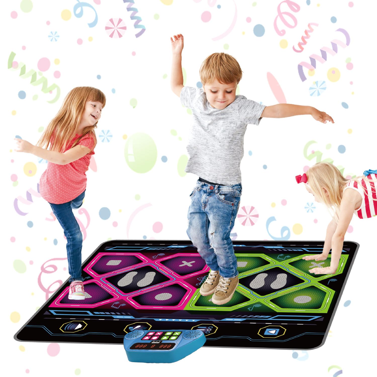SUNLIN Upgraded 2-Player Dance Mat Toy Gift for Girls Boys 3 4 5 6