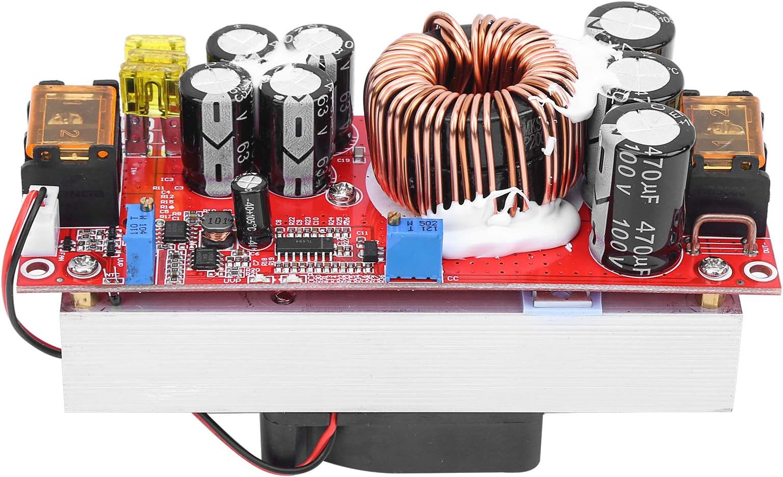 Bewinner DC-DC Step-Up Converter, 10-60V to 12-97V, 1500W 30A, Power Supply Module for Solar Charging