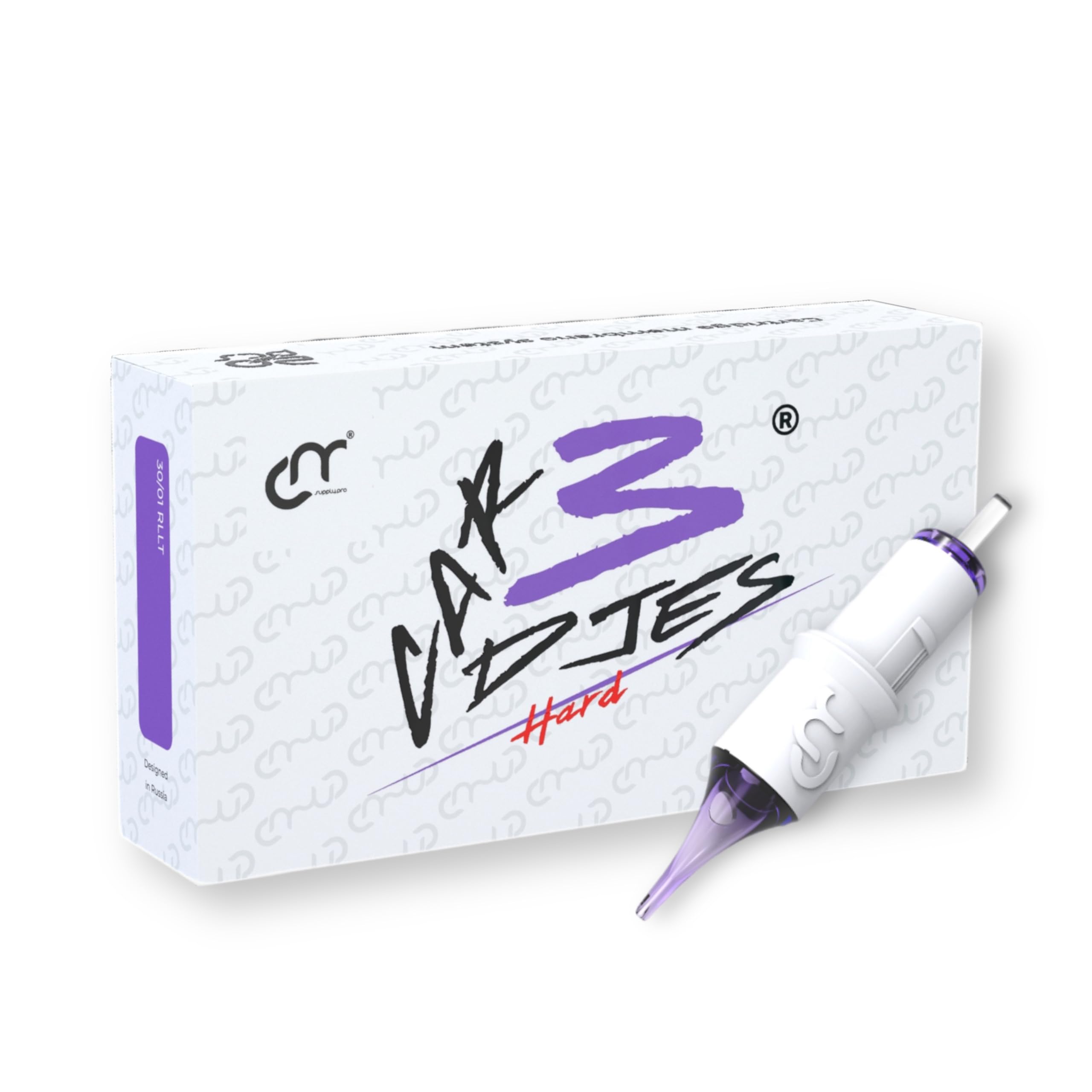 CM Supply PMU&Tattoo Nadeln 20Stk – 30/01RLLT-HARD Cartridge Needles – härtere Membran – Kompatibel mit Tattoo Maschinen&Pens – 316L Chirurgenstahl – Für Permanent Make-up & Tattoo Profis