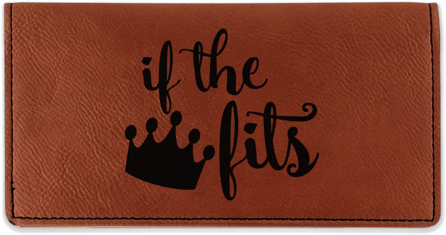 RNK Shops Princess Quotes and Sayings Leatherette Checkbook Holder - Single Sided