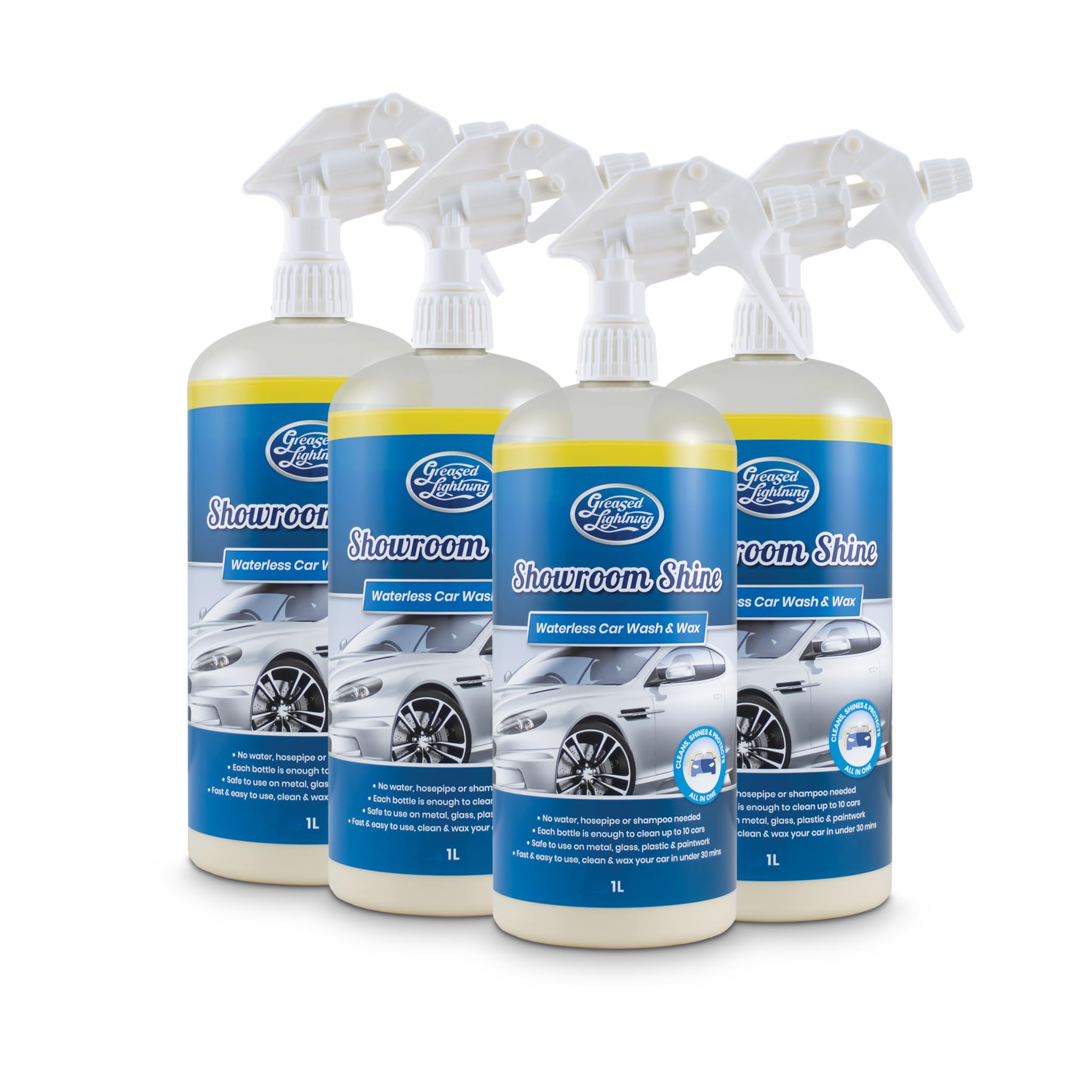 – W824 Showroom Shine 1L Value Quad Pack - Waterless Wash and Wax - Clean Shines and Protects in One
