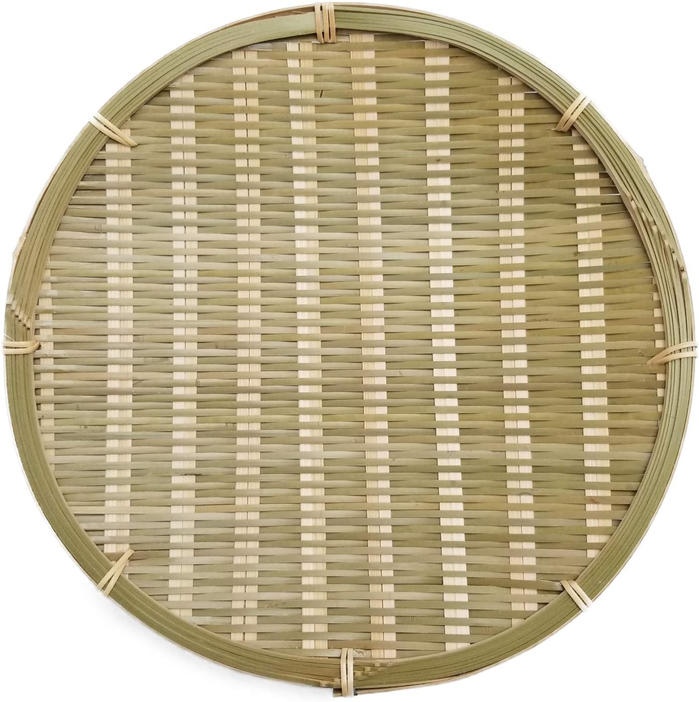 ハンドメイド】直径23cm「国産竹使用・職人手作り 高台付き竹ざる ハンドメイド】直径23cm「国産竹使用・職人手作り 高台付き竹ざる