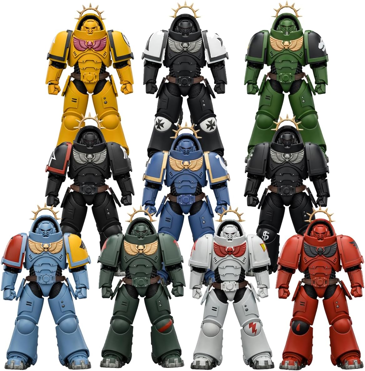 JOYTOY Warhammer 40,000 1/18 Action Figure Space Marines Heavy Intercessor with Heavy Bolt Rifle and Bolt Pistol-10PCS Collection Model Birthday Gifts Game Edition