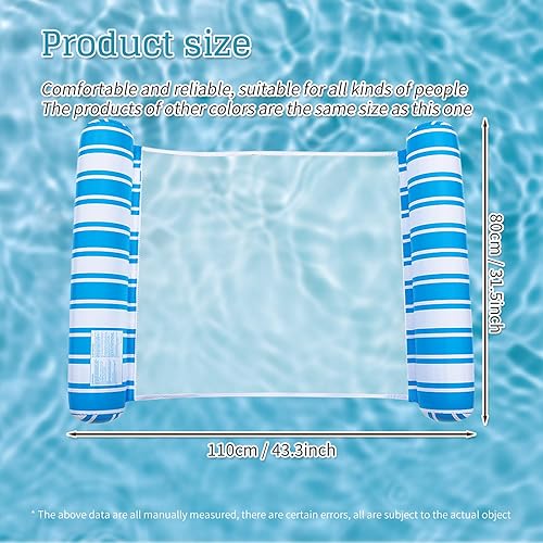 Miniatura 7 de 4 flotadores inflables para piscina de agua, 4 en 1, hamaca inflable multiusos para piscina, flotador inflable para piscina, balsas de piscina para