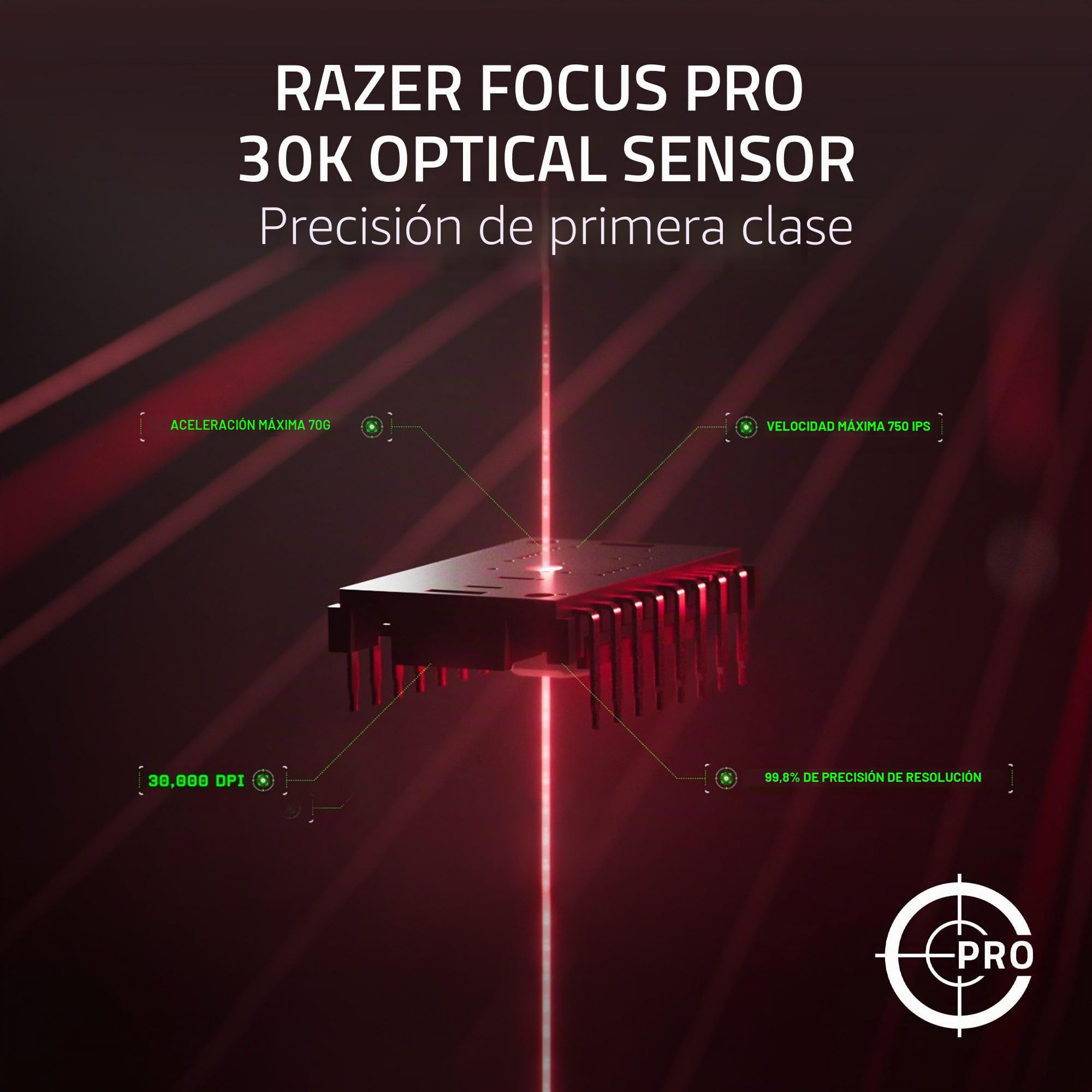 Razer DeathAdder V3 Pro - Ratón inalámbrico para juegos + dongle inalámbrico HyperPolling: 63 g, ligero, sondeo 8K, interruptores ópticos, sensor óptico Gen3-30K, 6 botones programables, batería de 90