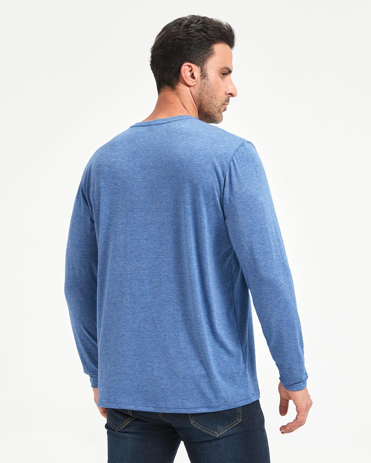 Liloak Henley - Set di 3 Magliette a Maniche Corte da Uomo, 3 Bottoni