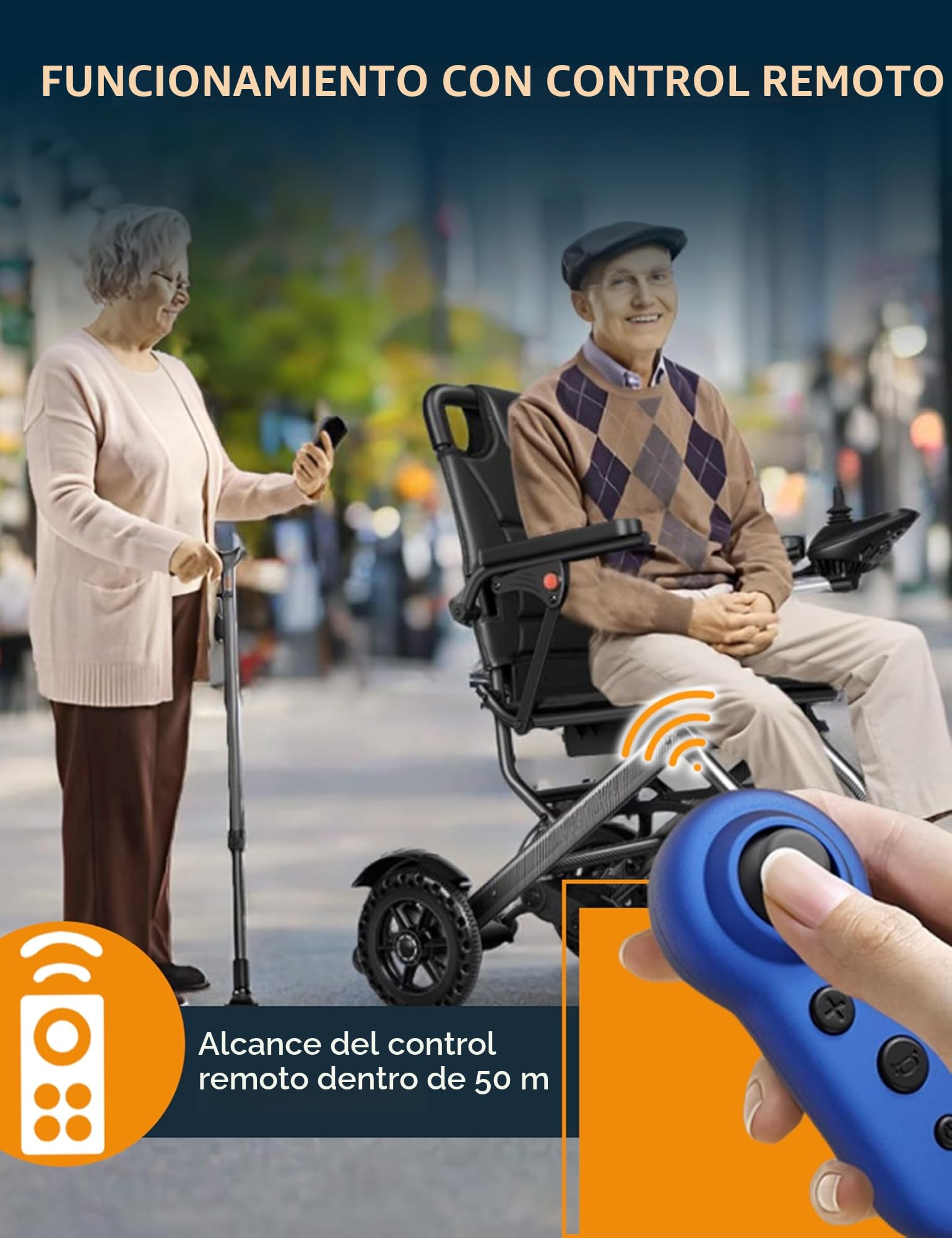 Silla de ruedas eléctrica plegable y ligera de fibra de carbono, pesa solo 17,5 kg, tamaño de viaje, aprobada por aerolíneas, sistema de frenado doble, sillas de ruedas motorizadas portátiles para