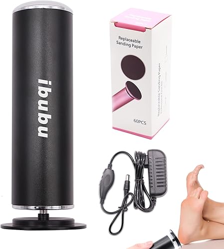 ibubu Removedor de callos eléctrico, potente máquina lijadora eléctrica con controlador de velocidad y 60 unidades de disco de lija de repuesto,