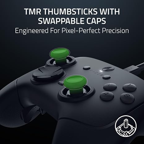 Razer Wolverine V3 Tournament Edition 8K PC - Wired E-Sports Controller for PC (8K Hz HyperPolling, TMR Analogue Sticks with Interchangeable Caps, 4 Mouse Click Back Buttons & 2 Bumpers) Black